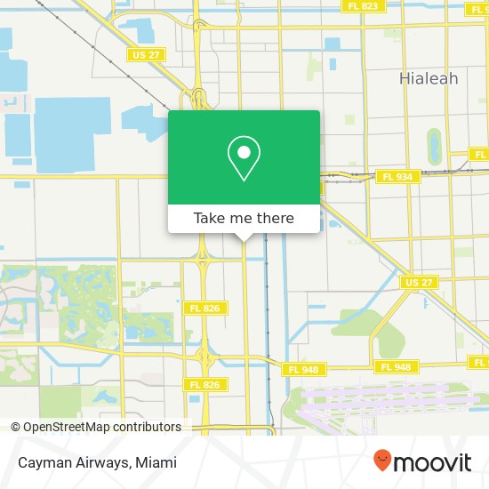 Mapa de Cayman Airways