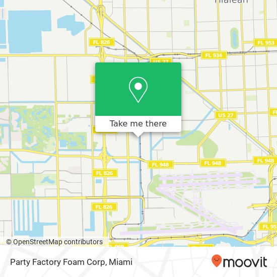 Mapa de Party Factory Foam Corp