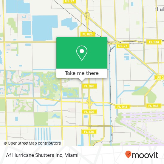 Af Hurricane Shutters Inc map