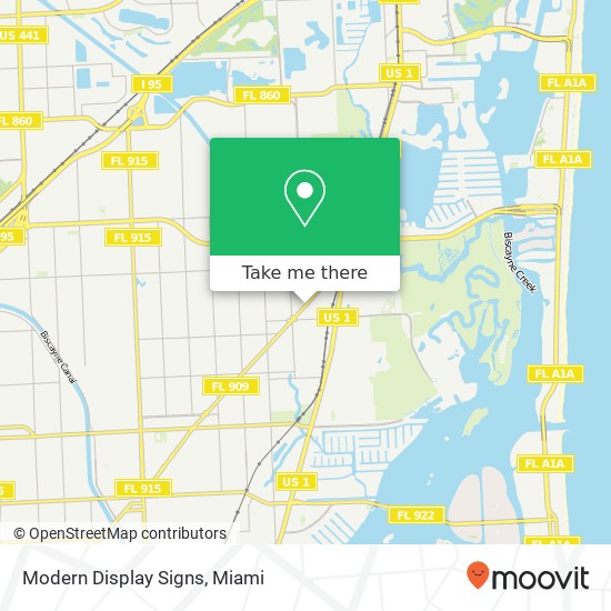 Modern Display Signs map