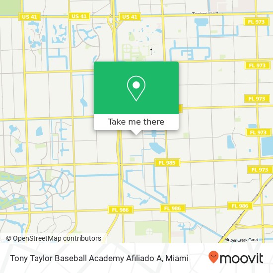 Tony Taylor Baseball Academy Afiliado A map