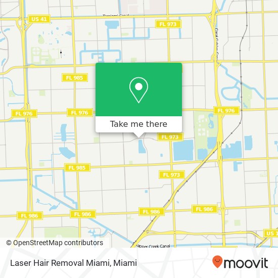 Mapa de Laser Hair Removal Miami