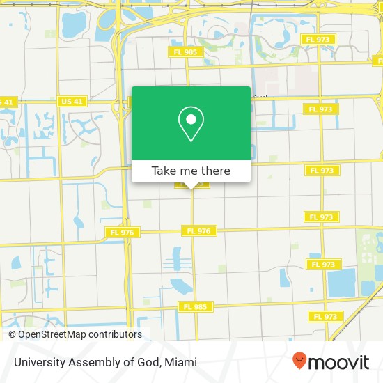 University Assembly of God map