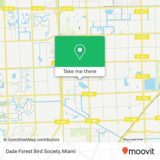 Dade Forest Bird Society map