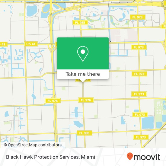 Black Hawk Protection Services map