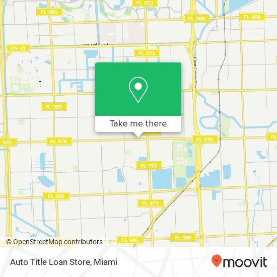 Mapa de Auto Title Loan Store