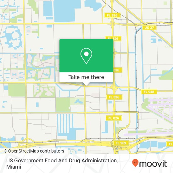 US Government Food And Drug Administration map