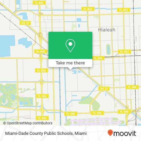 Mapa de Miami-Dade County Public Schools