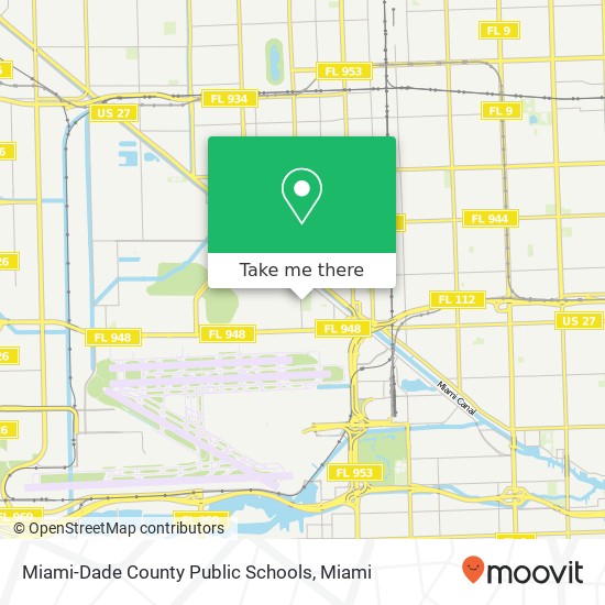 Mapa de Miami-Dade County Public Schools