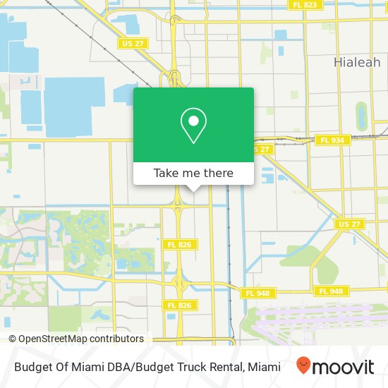 Budget Of Miami DBA / Budget Truck Rental map