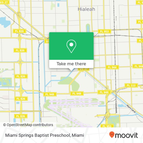 Miami Springs Baptist Preschool map