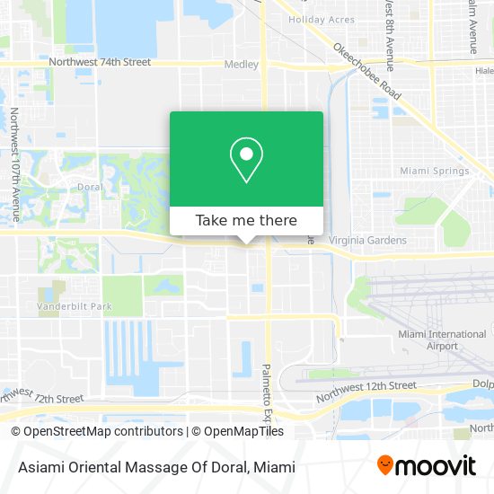 Mapa de Asiami Oriental Massage Of Doral