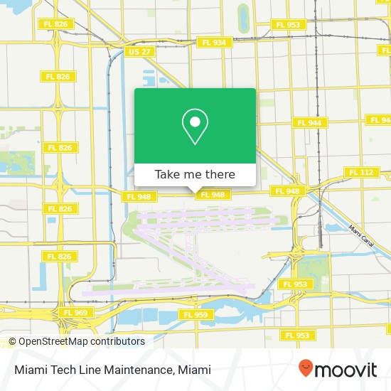 Miami Tech Line Maintenance map