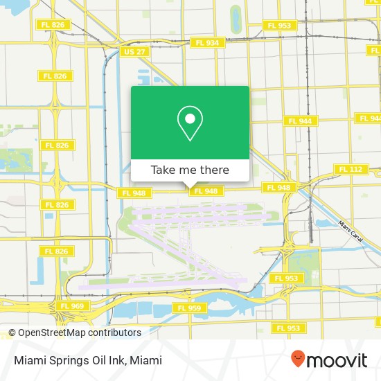 Mapa de Miami Springs Oil Ink