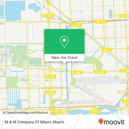 M & M Company Of Miami map