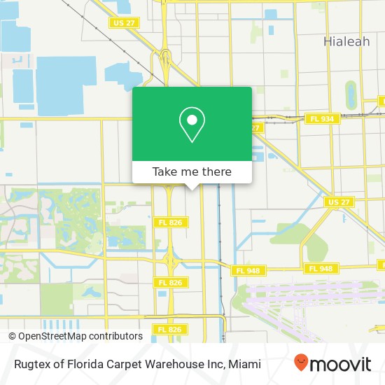 Mapa de Rugtex of Florida Carpet Warehouse Inc