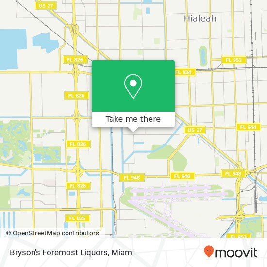 Mapa de Bryson's Foremost Liquors