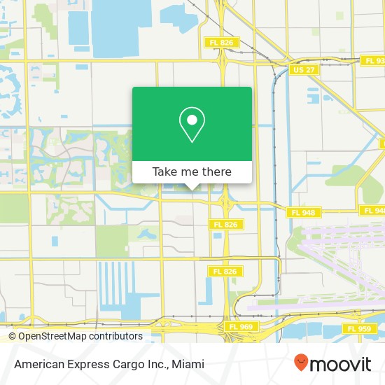 Mapa de American Express Cargo Inc.