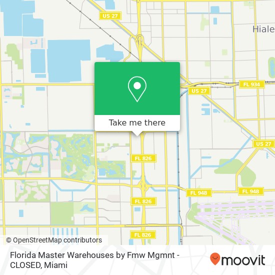 Mapa de Florida Master Warehouses by Fmw Mgmnt - CLOSED