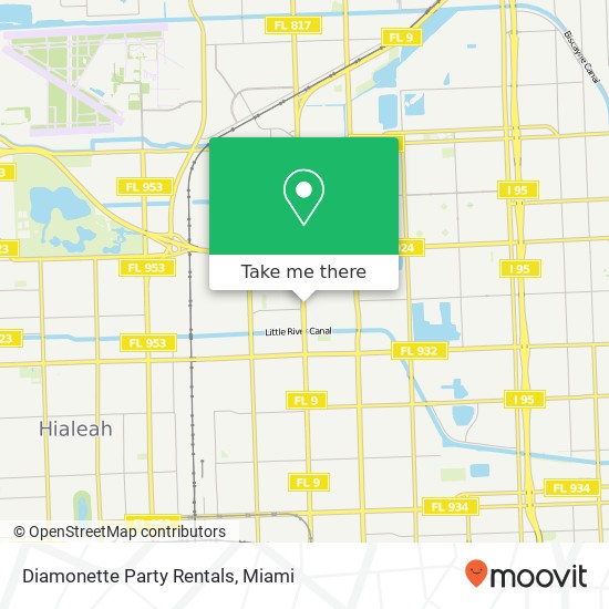Mapa de Diamonette Party Rentals