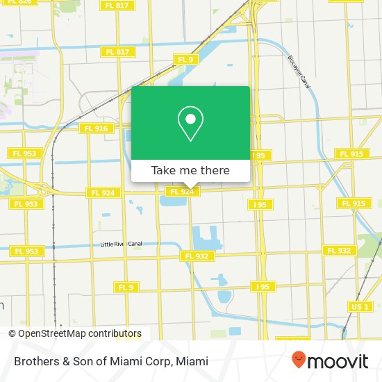 Brothers & Son of Miami Corp map