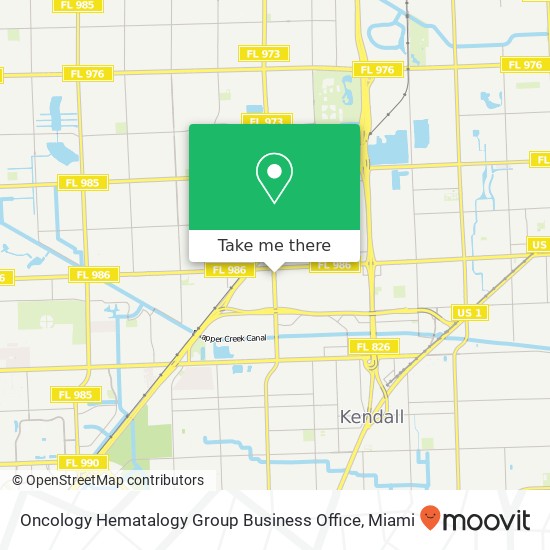 Oncology Hematalogy Group Business Office map