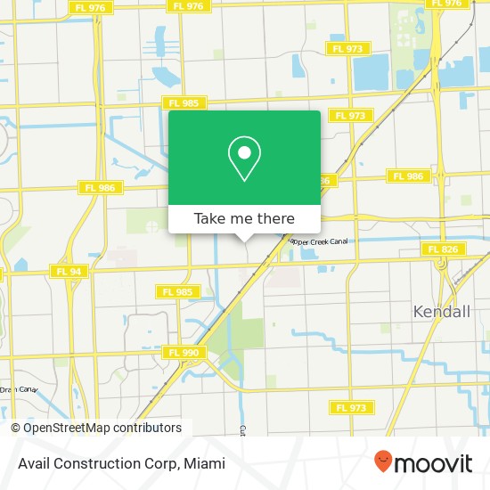 Avail Construction Corp map