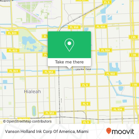 Vanson Holland Ink Corp Of America map