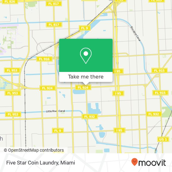 Five Star Coin Laundry map