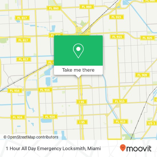 Mapa de 1 Hour All Day Emergency Locksmith