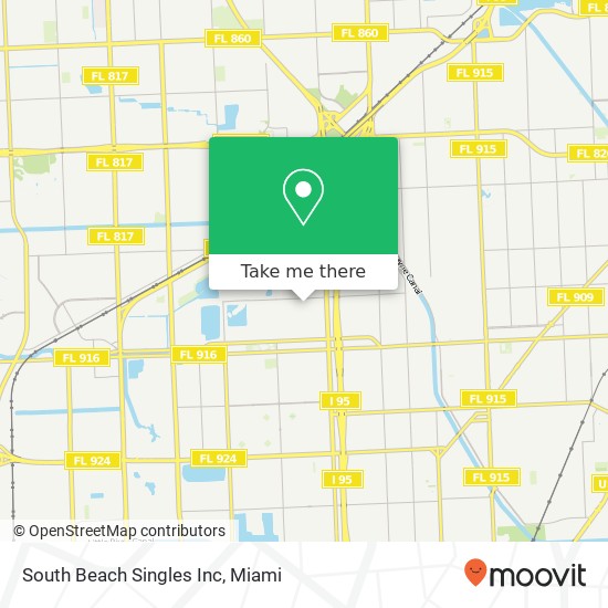 Mapa de South Beach Singles Inc