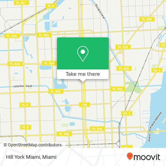 Mapa de Hill York Miami