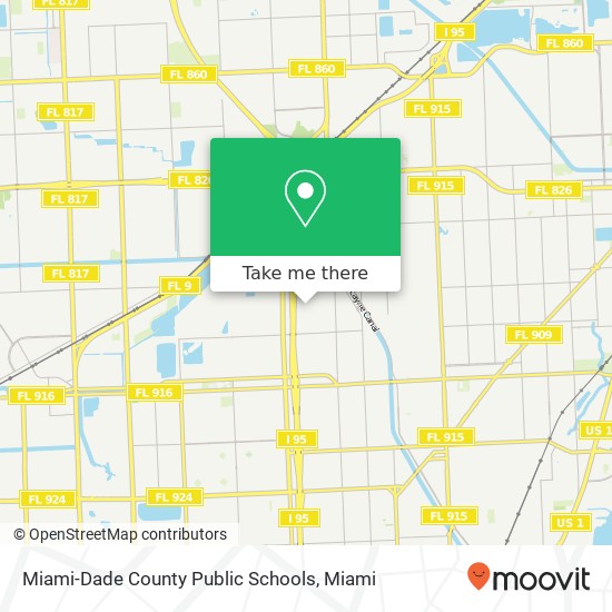 Mapa de Miami-Dade County Public Schools