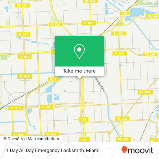 Mapa de 1 Day All Day Emergency Locksmith