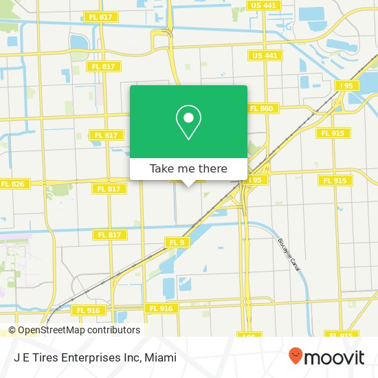 Mapa de J E Tires Enterprises Inc