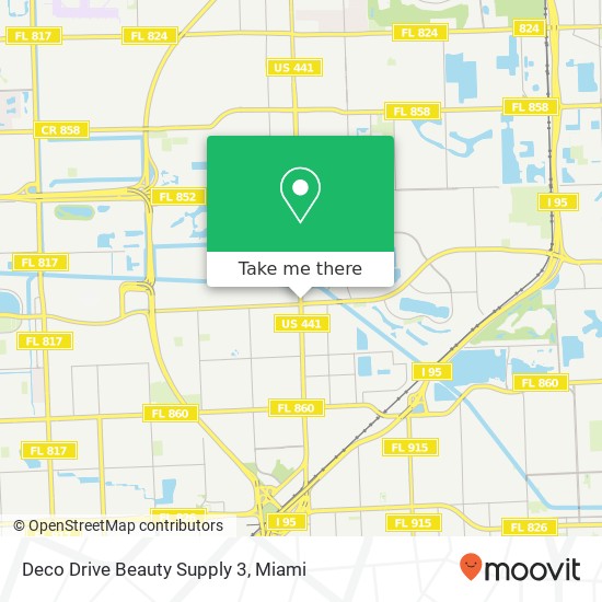 Mapa de Deco Drive Beauty Supply 3