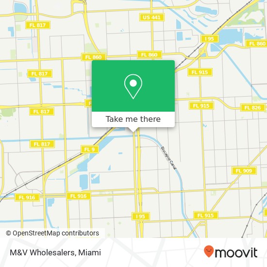 M&V Wholesalers map