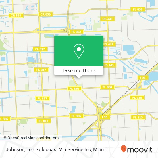 Mapa de Johnson, Lee Goldcoast Vip Service Inc