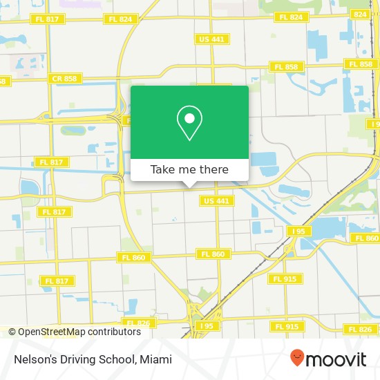 Nelson's Driving School map