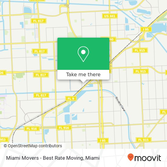 Mapa de Miami Movers - Best Rate Moving