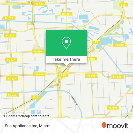 Sun Appliance Inc map