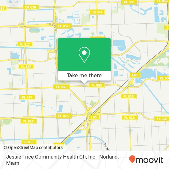 Jessie Trice Community Health Ctr, Inc - Norland map