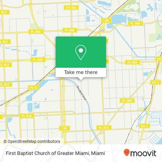 First Baptist Church of Greater Miami map