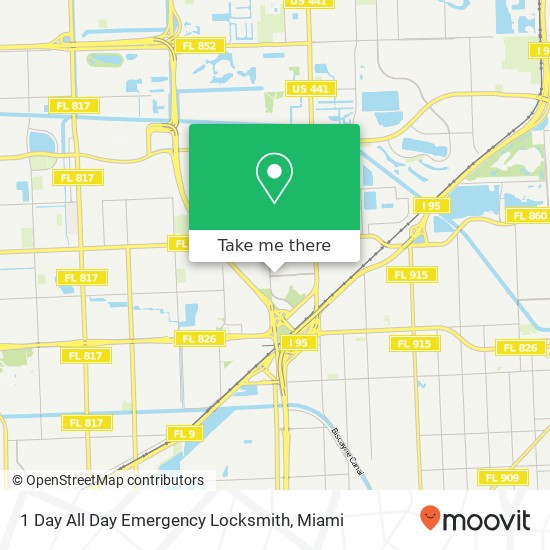 Mapa de 1 Day All Day Emergency Locksmith