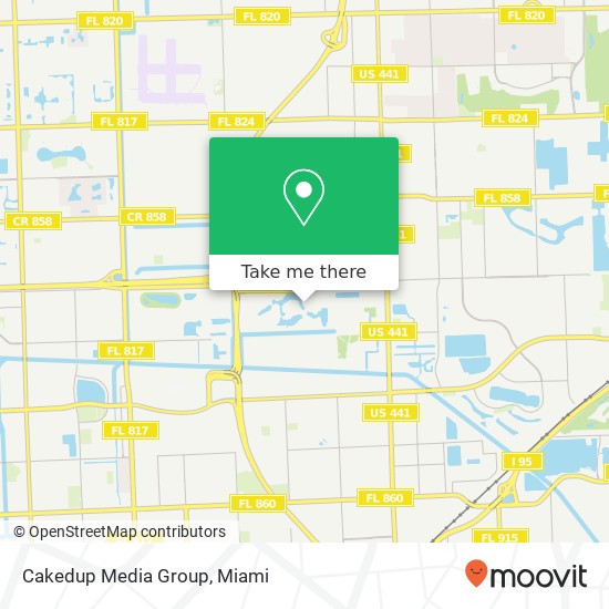 Mapa de Cakedup Media Group