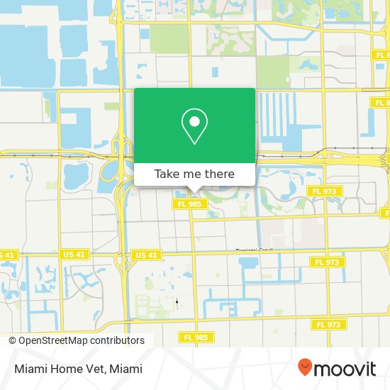 Mapa de Miami Home Vet