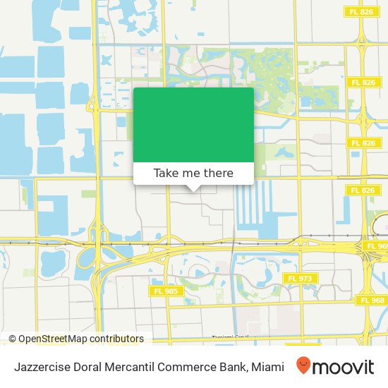 Mapa de Jazzercise Doral Mercantil Commerce Bank