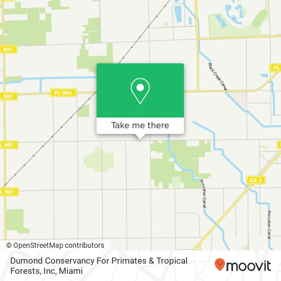 Mapa de Dumond Conservancy For Primates & Tropical Forests, Inc