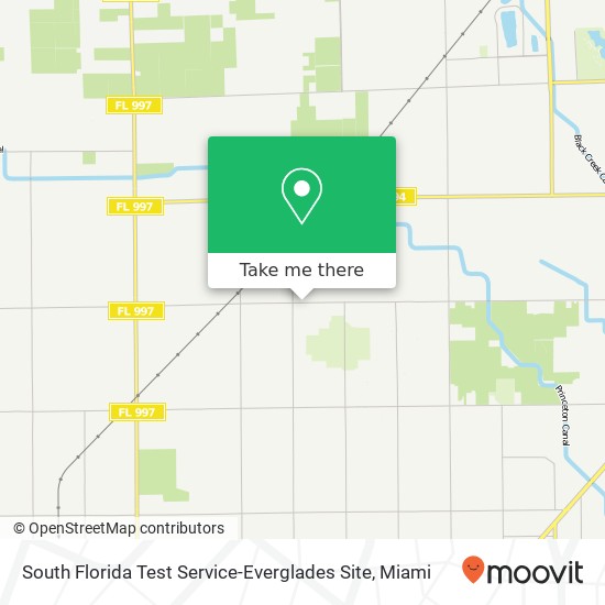 South Florida Test Service-Everglades Site map