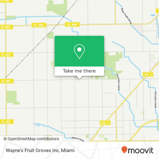 Wayne's Fruit Groves Inc map
